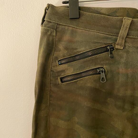 rag & bone Desert Camo Print Skinny Leg Pants 100% Lamb Leather Women's size 28 - Picture 3 of 12